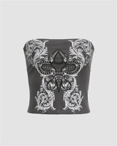 Grunge-Tube-Top mit fantastischem Muster